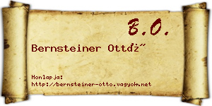 Bernsteiner Ottó névjegykártya